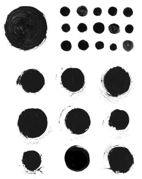 Чёрные круглые точки — стоковое фото