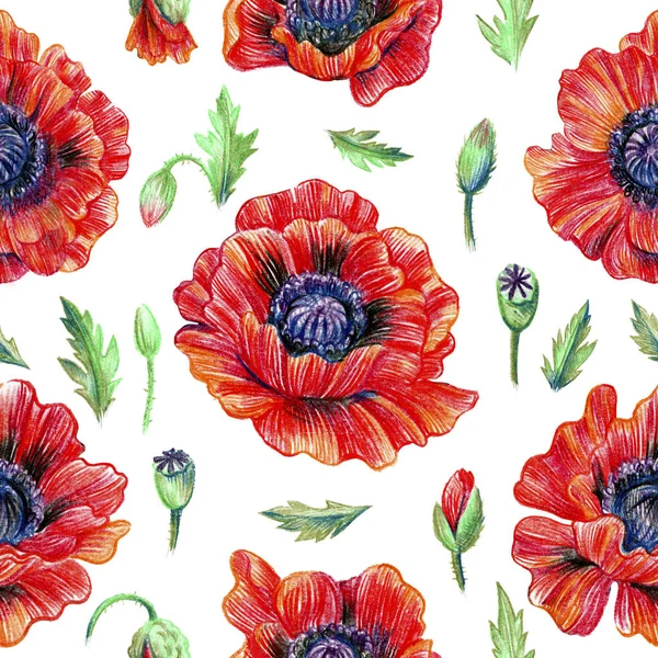 Poppy veldboeket patroon 