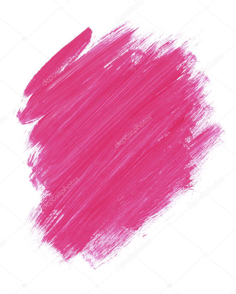 Brush stroke pink isolated