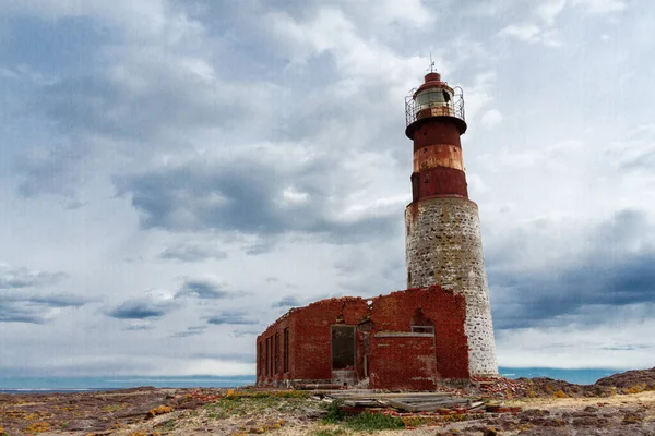 Faro Abandonado Isla Pinguino Puerto Deseado — Foto de Stock