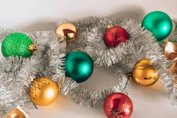 Natal Decorações Bolas Feriado Ano Novo — Fotografia de Stock