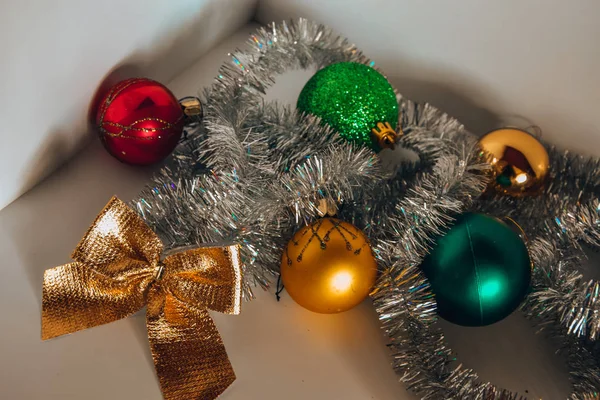 Natal Decorações Bolas Feriado Ano Novo — Fotografia de Stock