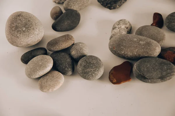 Tenger Héj Nyár Strand Kövek — Stock Fotó