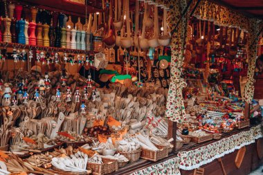 Gdansk, Polonya - 24 Ağustos 2019 Gdansk pazarı