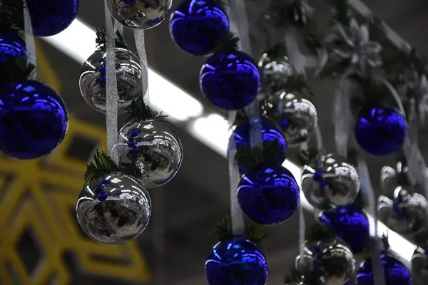 Christmas Tree Ball Decoration Branch — Stock Photo, Image