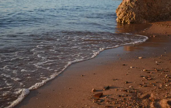 Vågor Strand Hav Sand Sommar — Stockfoto