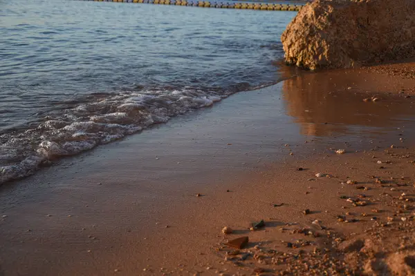 Vågor Strand Hav Sand Sommar — Stockfoto