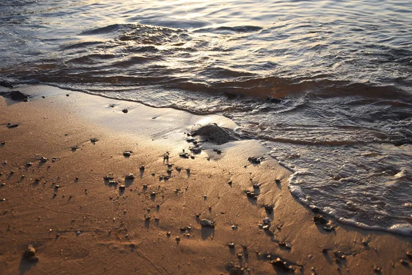 Vågor Strand Hav Sand Sommar — Stockfoto