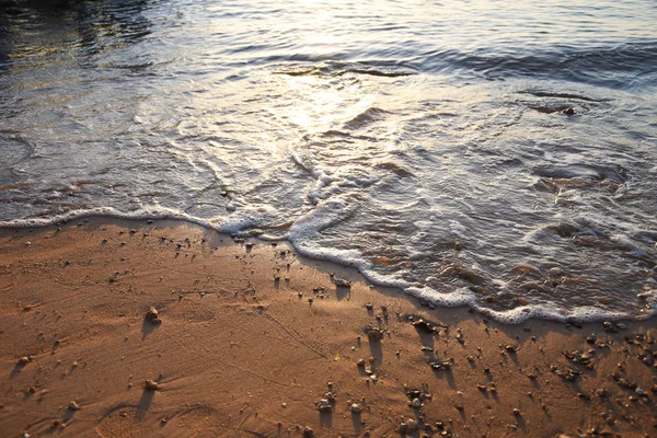 Vågor Strand Hav Sand Sommar — Stockfoto