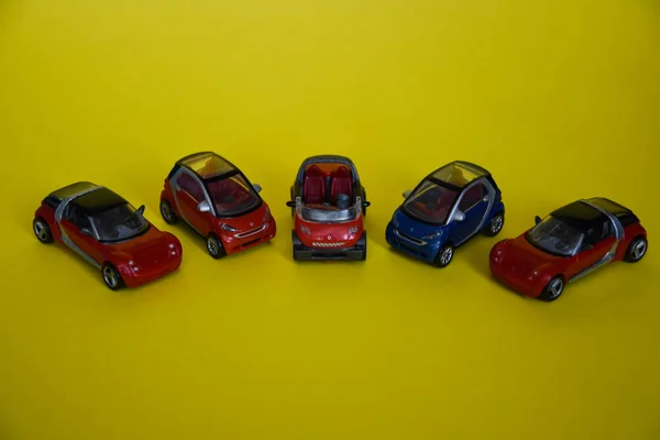 Carros Brinquedo Fundo Lugar Para Texto — Fotografia de Stock