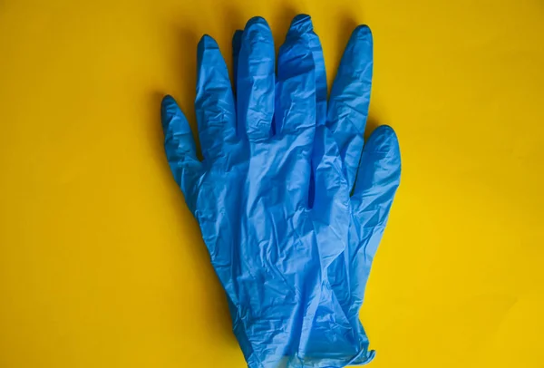 Cleaning Cleaning Accessories Gloves Sponges Blue Background Cleaning Service Concept — Stock Photo, Image