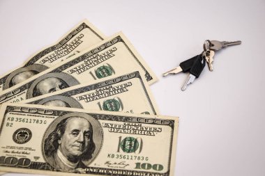 Anahtar altında iş, dolar ve anahtar, kopyalama alanı para birçok kapıyı açar