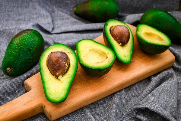 Fette Avocado Avocado Insalata Ricetta Sfondo Cibo Con Avocado Fresco — Foto Stock