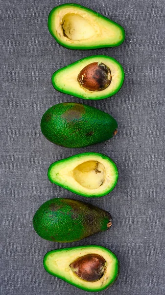 Banner Für Gesundes Bio Ernährungskonzept Mit Avocados Draufsicht Vegetarisches Essen — Stockfoto