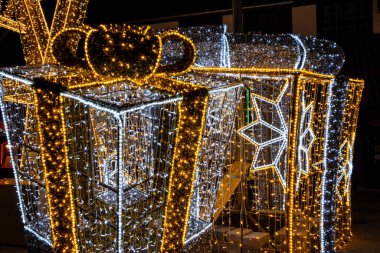 christmas light present boxes