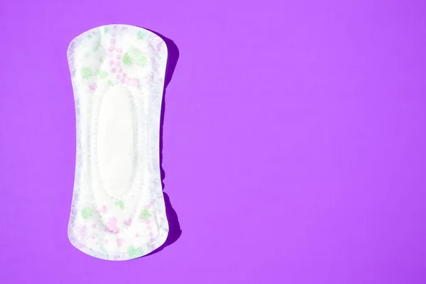 Sanitary Pad Purple Background Menstruation Sanitary Pad Woman Hygiene Protection — Stock Photo, Image