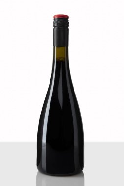 Botella de Vino con fondo blanco