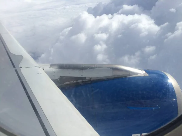 Gökyüzünde Uçak Manzaralı — Stok fotoğraf