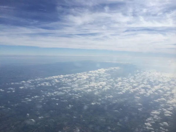 Niebie Widok Samolot — Zdjęcie stockowe