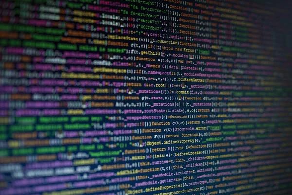 Programmiercode Der Javascript Applikation — Stockfoto