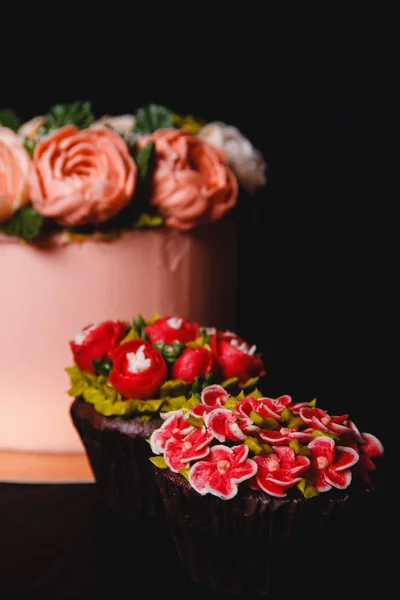 cake decorated with flowers