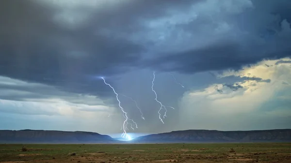 Lightning strikes in the sky, storm, thunderstorm