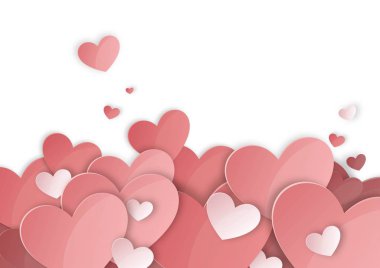 Sevgililer günü için kalp kartpostal