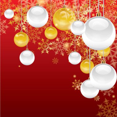 kar taneleri ile Noel baskı