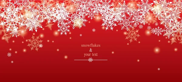 Estampado de Navidad con copos de nieve — Archivo Imágenes Vectoriales