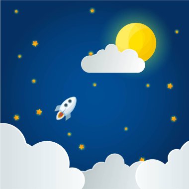 yıldızlı gece gökyüzü arka plan dekorasyon için