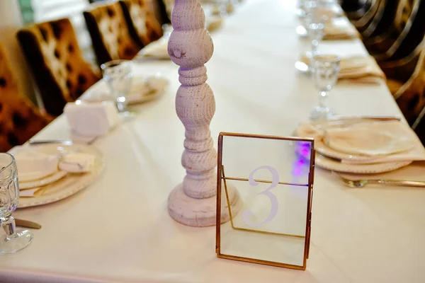 Table Setting Luxury Wedding Reception — Stock Photo, Image