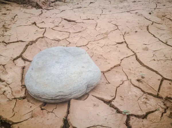 Cracked Ground Stone Global Shortage Water Planet Global Warming Greenhouse — Stock Photo, Image
