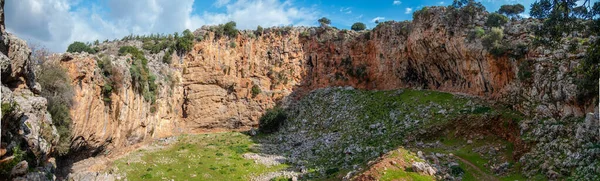 Znane Miejsce Wspinaczki Krecie Grecja Voulismeno Aloni Panoramiczny Widok Piękny — Zdjęcie stockowe