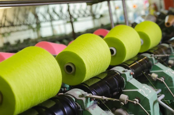 Industrial textile factory, interior Stock Image