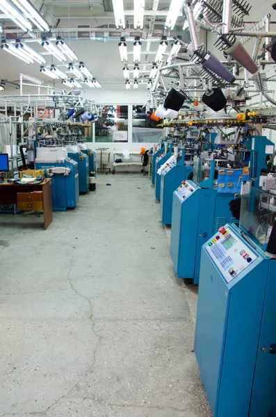紡績生産会社インテリア デザインにおける機械・装置 — ストック写真