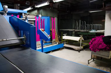 Tekstil kumaş imalat iş makineleri.