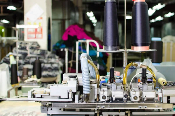 紡績生産会社インテリア デザインにおける機械・装置 — ストック写真