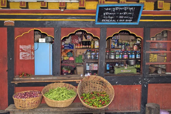 Bhutan, Trashigang, Negozio — Foto Stock