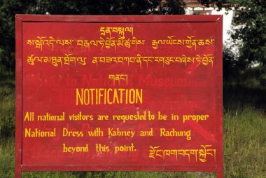 Bhutan, Paro, düzenlemeler