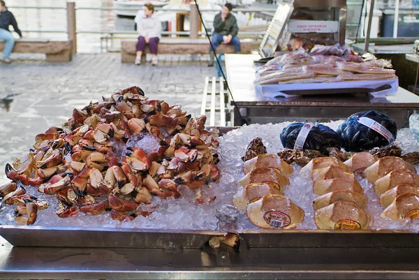 Norsko, jídlo, rybí trh — Stock fotografie