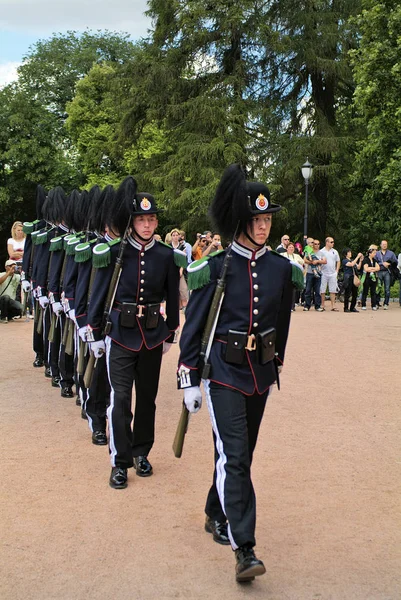 Noorwegen, eer guard in Oslo — Stockfoto