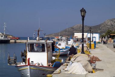Yunanistan, Lipsi Adası, balıkçı tekneleri