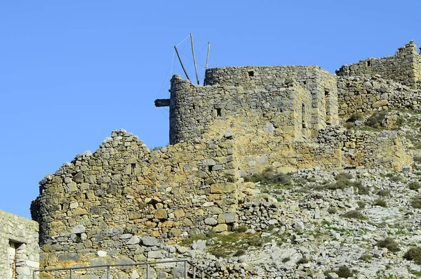 Grecia, Creta, viejo molino de viento — Foto de Stock