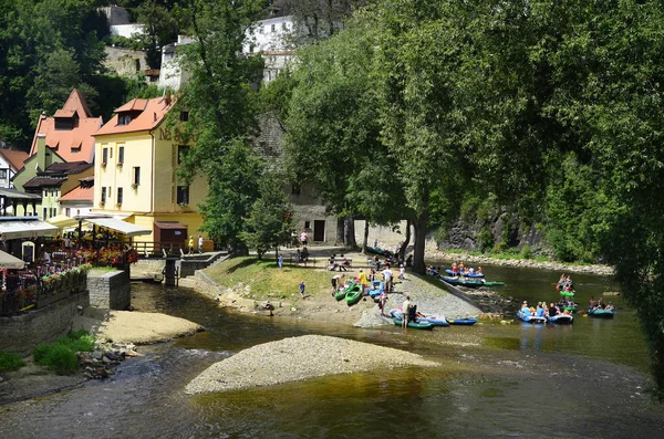 Cseh Köztársaság, a Cseh, a Unesco Világörökség hely Cesky Krumlov — Stock Fotó