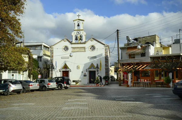 Griechenland, Beton, Hauptplatz in Mochos Dorf — Stockfoto