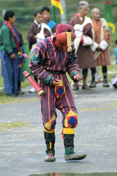 Bhutan, Haa, geleneksel dansçı — Stok fotoğraf