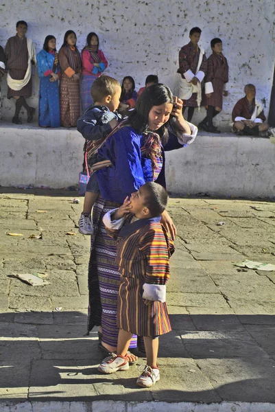 Бутану, Тхімпху, люди — стокове фото