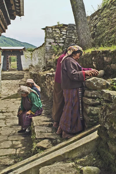 Бутан, Bumthang, люди — стокове фото