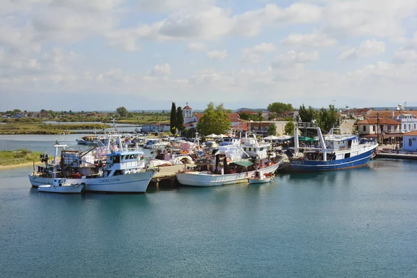 Grekland, Keramoti, hamnen — Stockfoto