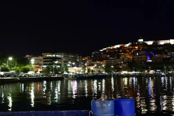 Греція, Кавала, ніч — стокове фото